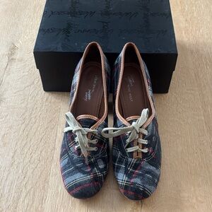 Vivienne Westwood for Nine West Women's Plaid Lace-Up Heels size 9 EUC